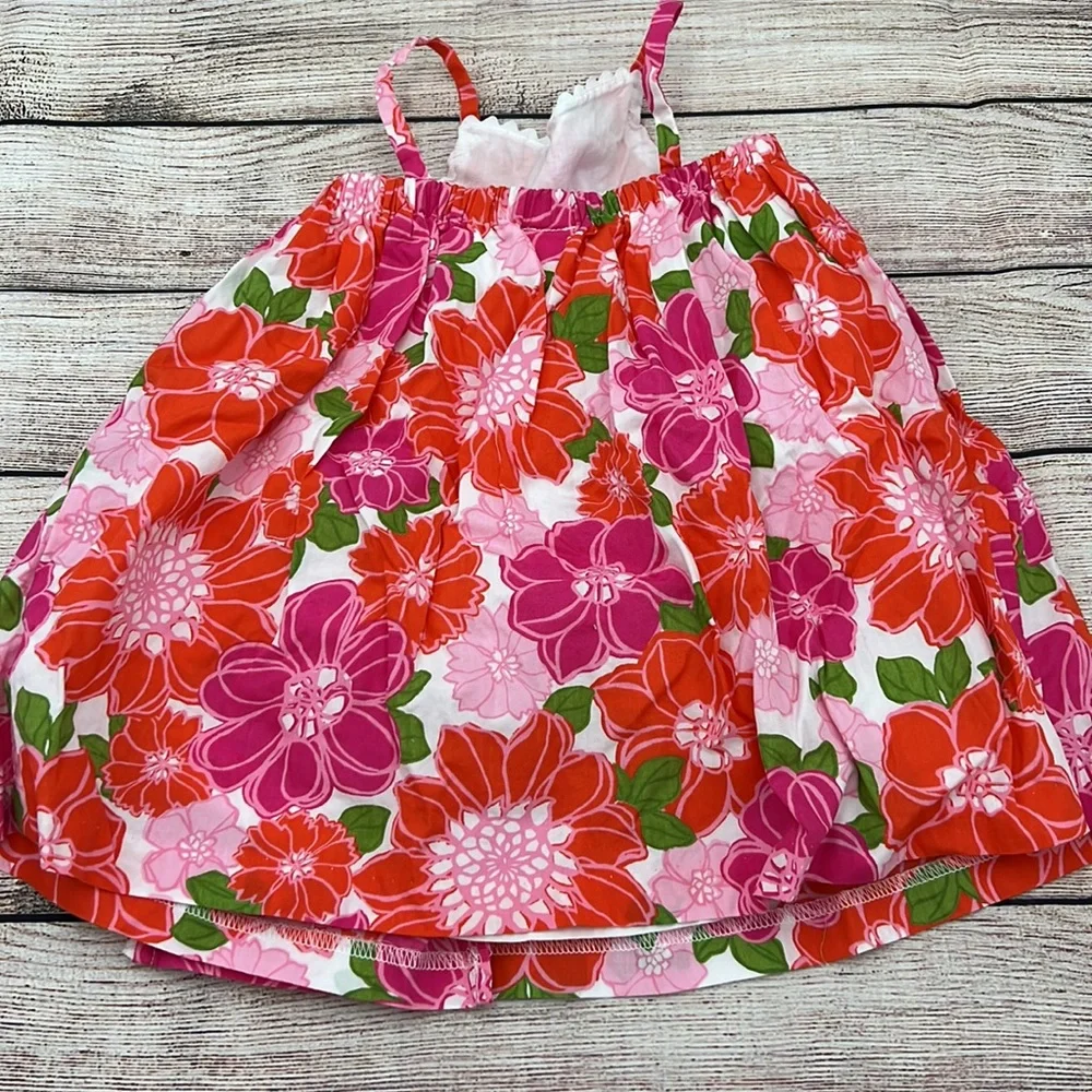 Gymboree Floral Wrap Dress with Undershorts Girls Size 12 to 18 Months - Picture 3 of 6